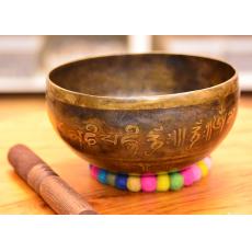 西藏手工銅缽～仿古雕花(中)